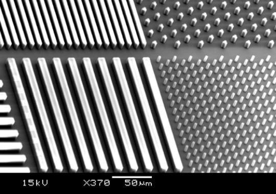 Fine molding on the order of micrometers